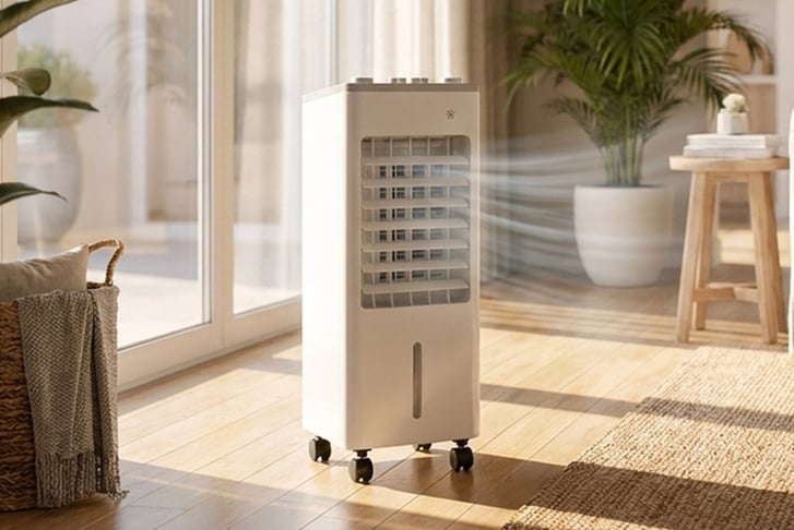 Electrics R Us 6L Portable Air Cooler with 2 Ice Boxes Remote Control
