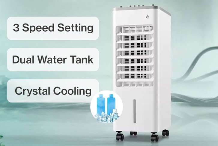 Electrics R Us 6L Portable Air Cooler with 2 Ice Boxes Remote Control
