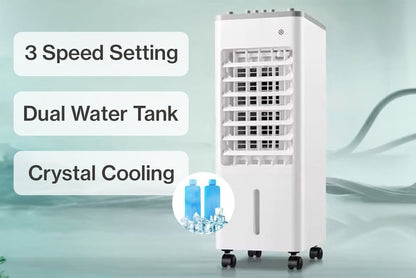 Electrics R Us 6L Portable Air Cooler with 2 Ice Boxes Remote Control