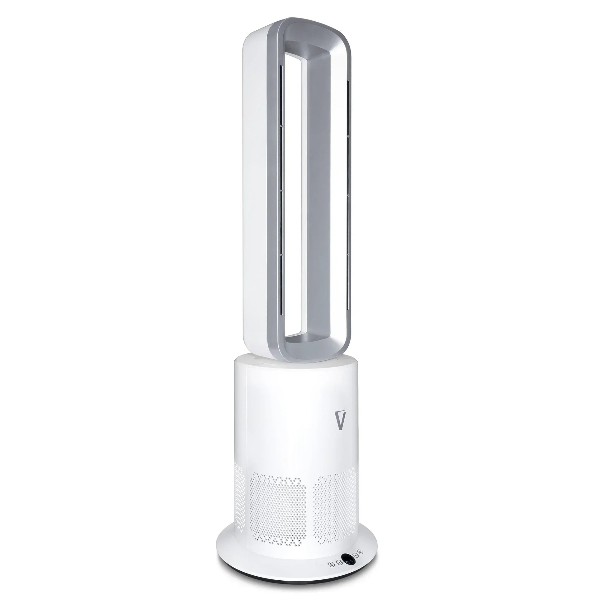 Vortex Air Cleanse Bladeless Air Purifier Heater Cooler Silver