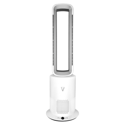 Vortex Air Cleanse Bladeless Air Purifier Heater Cooler Silver
